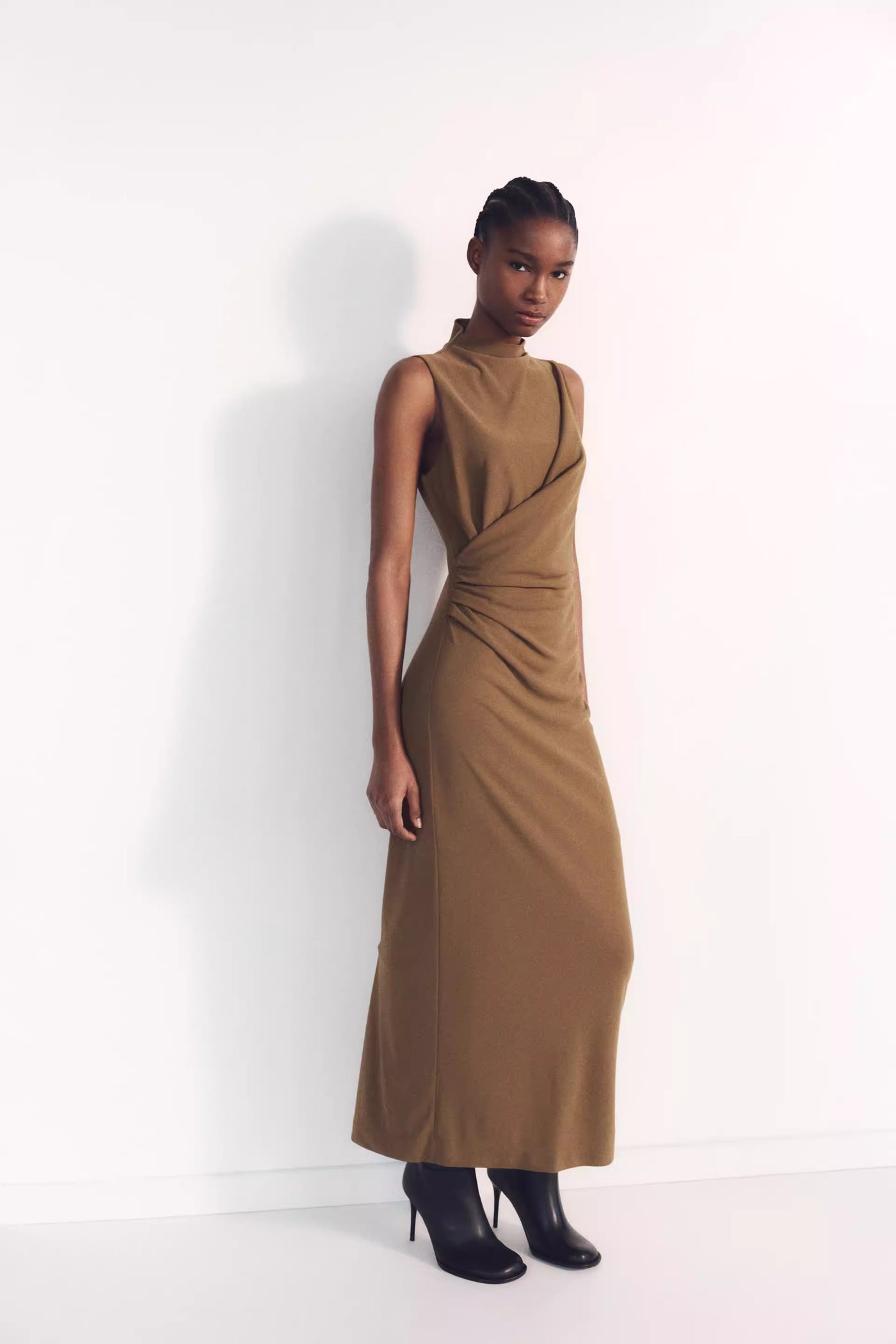 Draped Midi Kleid