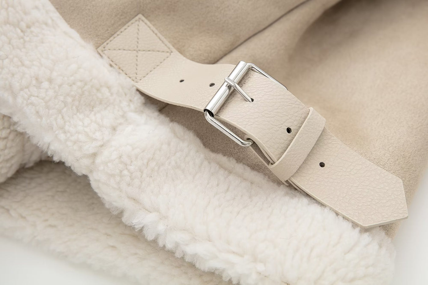 Beige Fleece Jacke