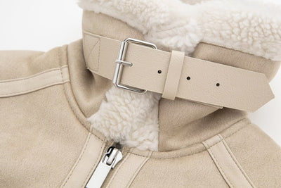 Beige Fleece Jacke