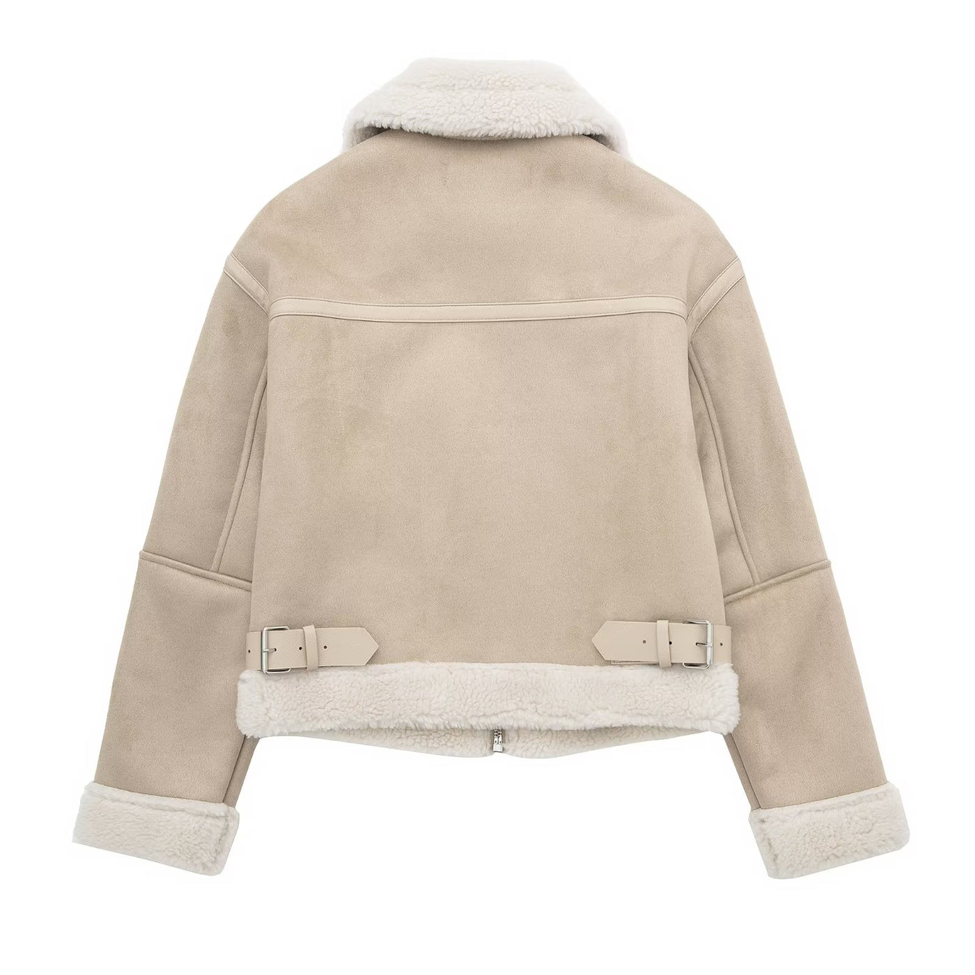 Beige Fleece Jacke
