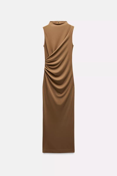 Draped Midi Kleid